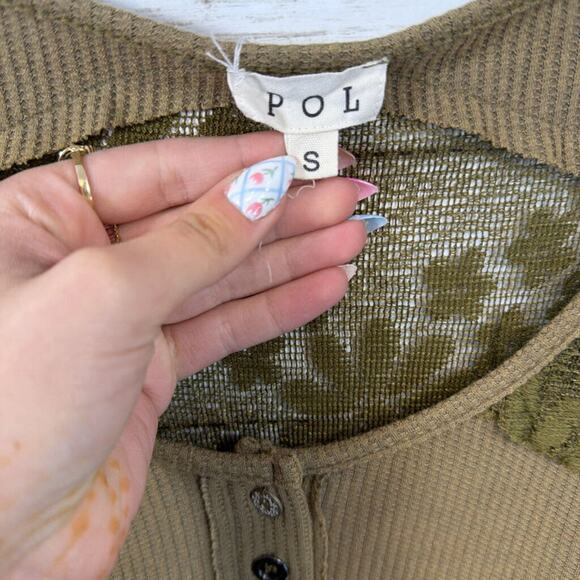 POL Long Sleeve Lace Top - Picture 3 of 3